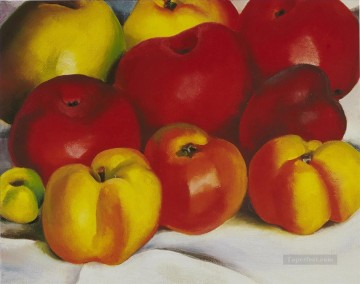 family portrait in a landscape Painting - apple family 2 Georgia Okeeffe American modernism Precisionism